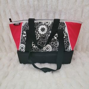 Stylish Black and Red Tote Bag